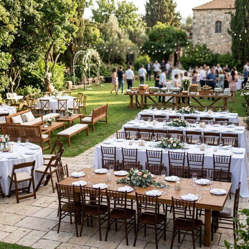 השכרת שולחנות וכסאות - המחשה להשכרת שולחנות וכסאות - פתרונות ישיבה ואי...